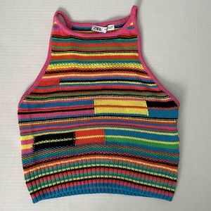 Zara knitted bright crop top